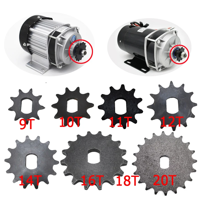 

420 sprocket inner hole 17 * 12mm9T10T11T12T14T16T18T20T suitable for BM1418ZXF MY1020Z reduction motor