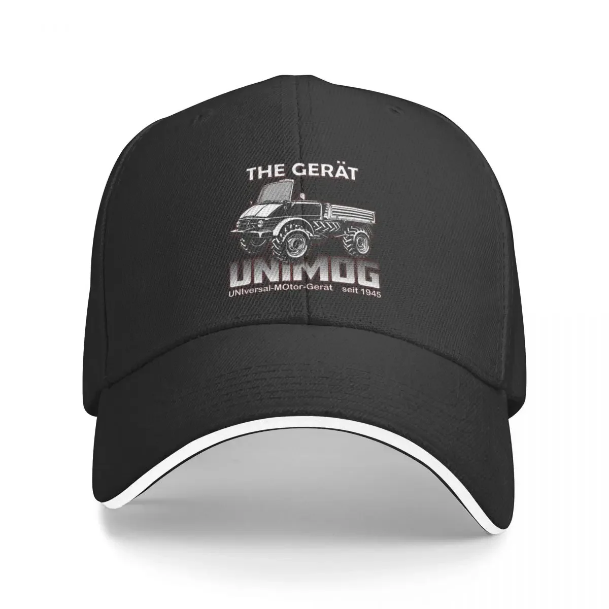 THE GREAT UNIMOG (UNIversal-MOtor-Ger?t) - on black Baseball Cap Rugby hiking hat Hat Beach For Men Women's