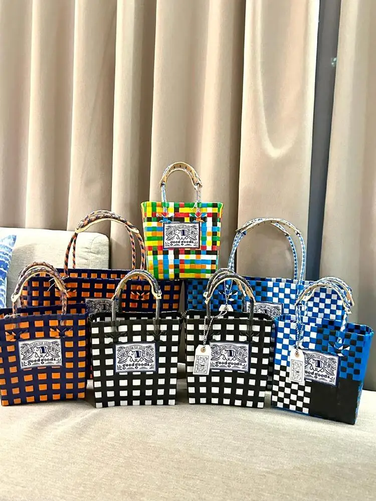 

Пляжная сумка Vaion, женская плетеная сумка-корзина, повседневная сумка через плечо, маленькая тканая сумка со слоном