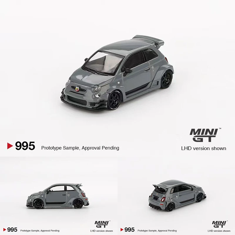 

PreSale MINIGT 995 1:64 LBWK Abarth 595 LB-WORKS Abas Works Grey Diecast Car Model Collection Toys