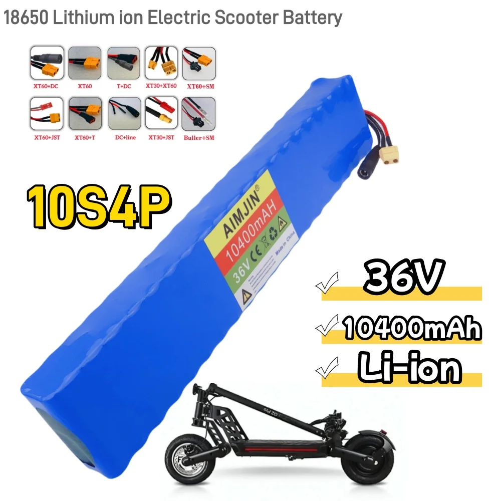 

36 В 10,4 Ач 10S4p 18650 литий-ионный аккумулятор электрический дорожный инструмент 300 Вт-700 Вт замена аккумулятора