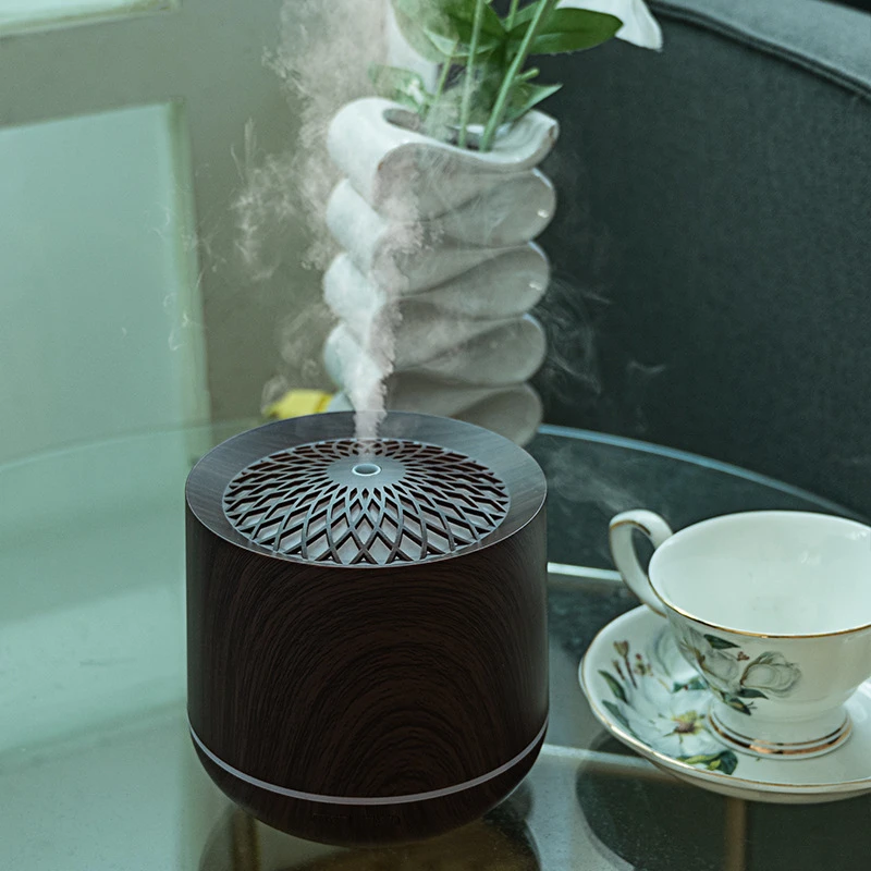 

Wood Grain Aromatherapy Essential Oil Diffuser with Coloful LED Lamp for Home Electric Ultrasonic Cool Mist Aroma Air Humidifier