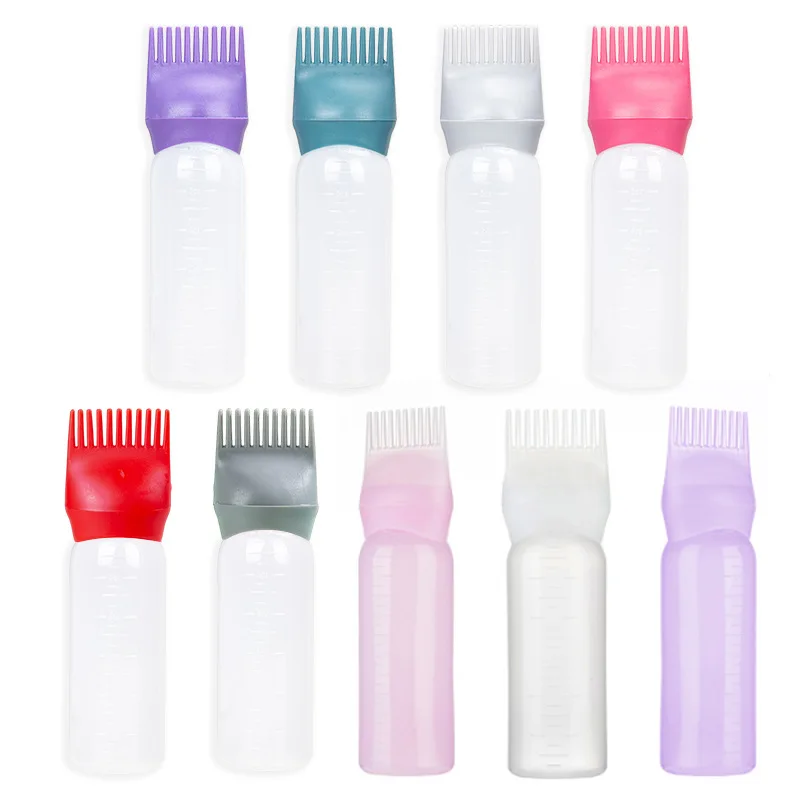 1pc Hair Dye Applicator Brush Bottles Dyeing Shampoo Bottle Hair Dye Refillable Bottle Hair Coloring Hairdressing Styling Tools