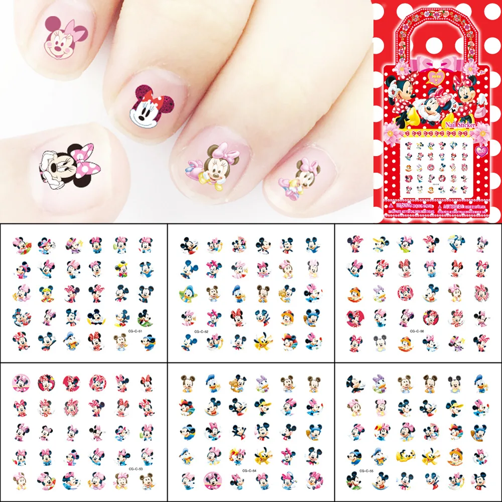 Leuke Anime Mickey Nail Sticker Kinderen Vingernagel Decoraties Paster Meisjes Cartoon Nagels Art Decal Accessoires Kids Gift
