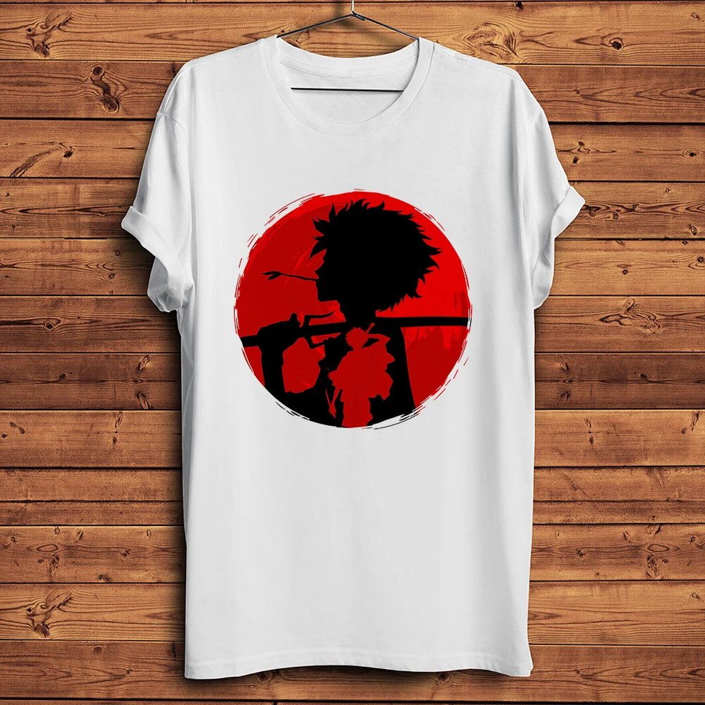 manga Samurai Champloo Fuu Jin Mugen funny anime tshirt men white short sleeve casual homme t shirt unisex streetwear tee