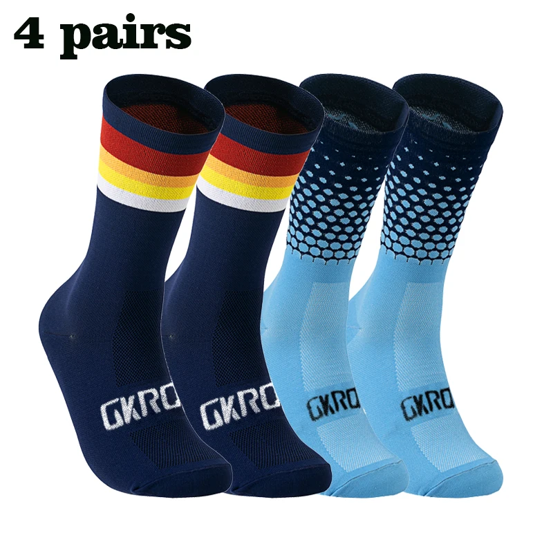 4 Pais Hohe Qualität Beruf Team Männer Frauen Radfahren Socken Bike Socken Atmungsaktive Fahrrad Socken Outdoor Sportswear Racing Socken – Detail 1