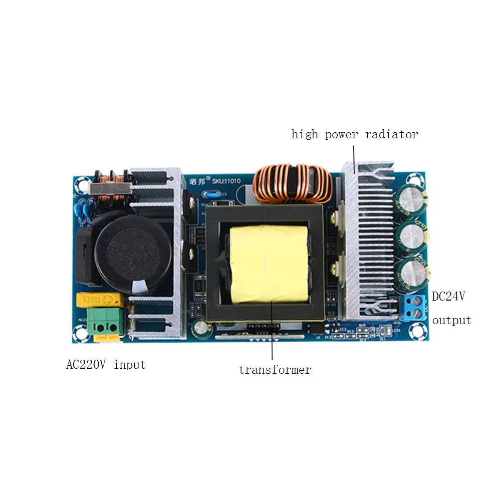 

AC-DC Switching Power Supply Board AC170-260V to DC24V Step-down Isolation Power Supply 15A 300W Converter Buck Power Supply