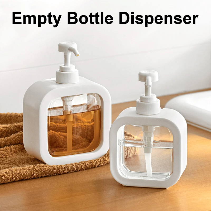 300/500ml Large Capacity Empty Bottle Soap Dispensers Lotion Shampoo Shower Gel Dispensing Bottle Portable Travel Dispenser