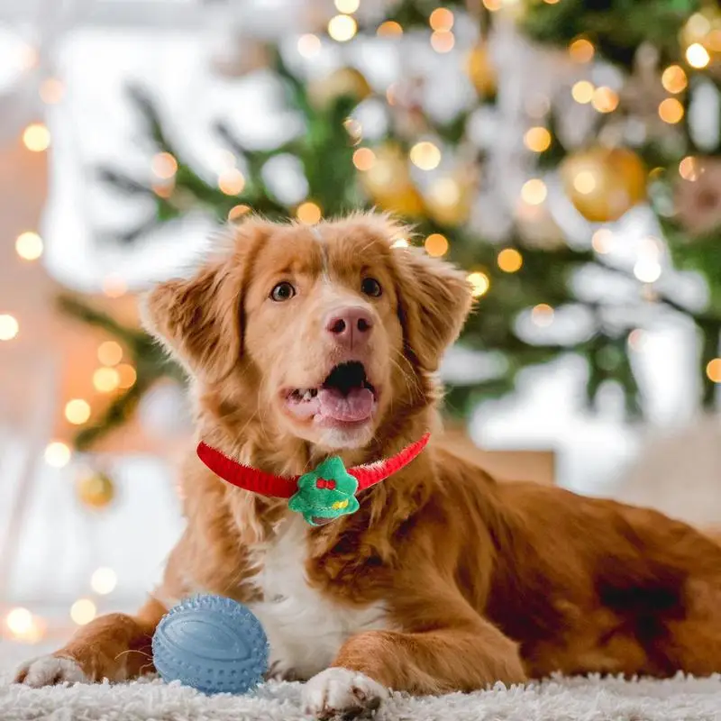 Christmas Pet Scarf Knitted Christmas Scarf For Dogs Festive Pet Scarf Portable Christmas Bandana For Pet Dogs Cats