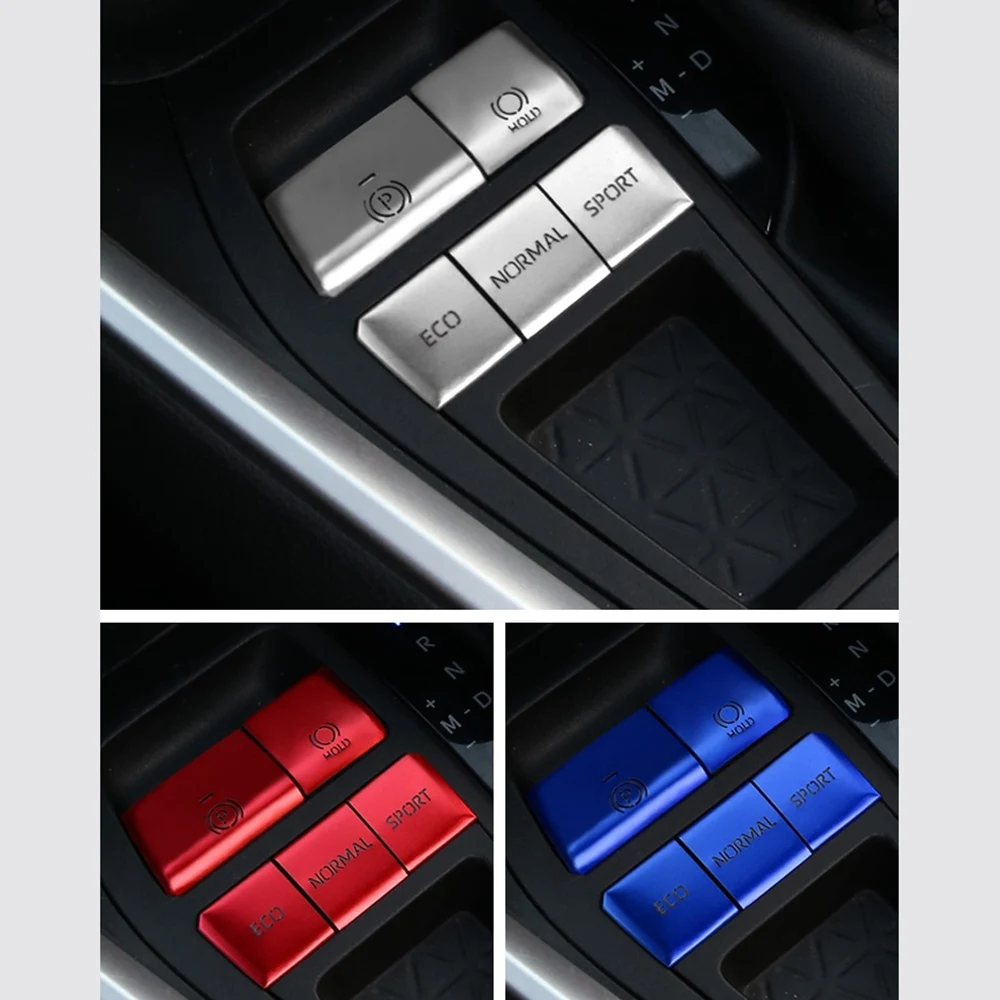 غطاء زر متعدد الوسائط بجهاز تحكم مركزي ، ملصق ترتر ، إكسسوارات حمراء لتويوتا راف 4 ، من من من الخارج ، من من من من الخارج ،