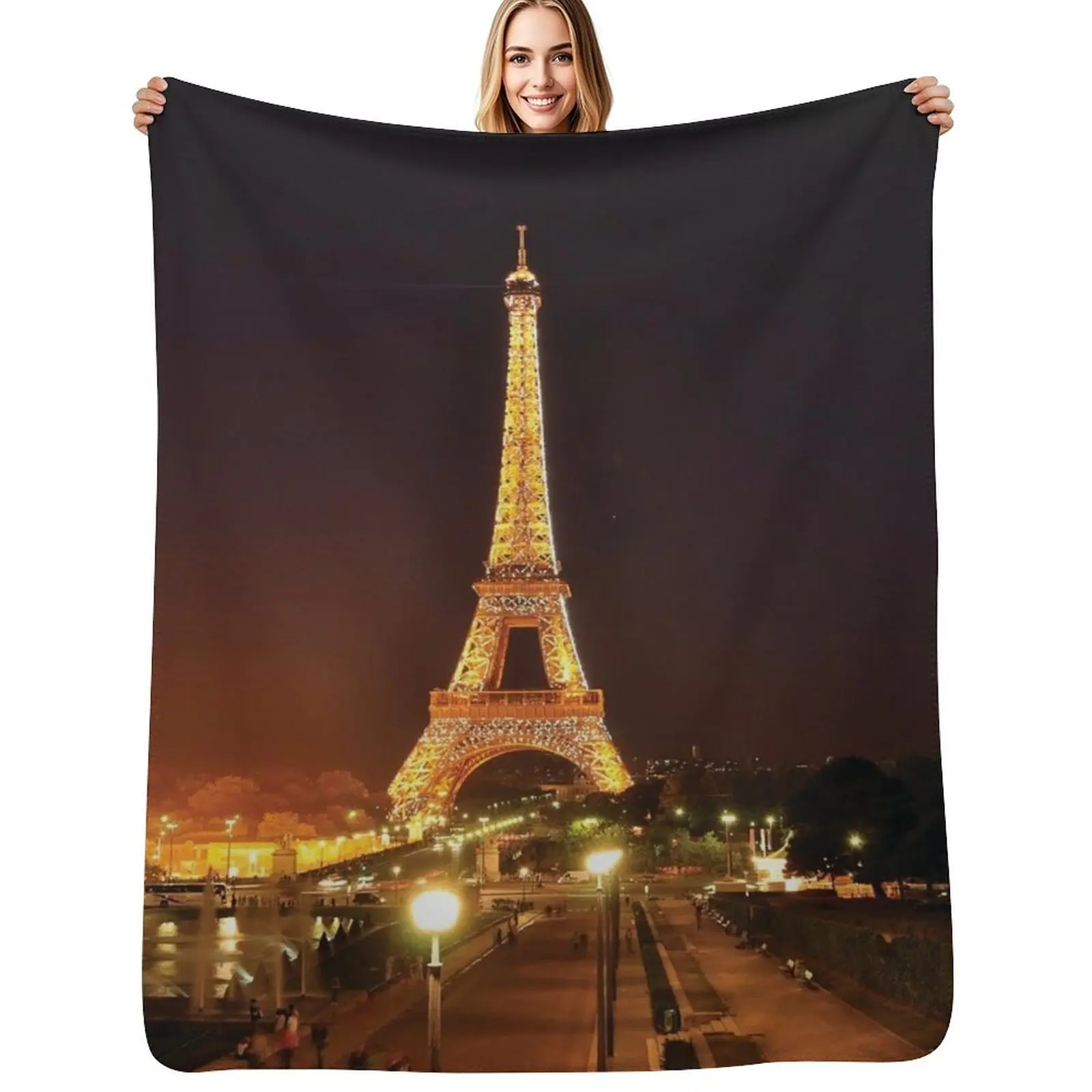 

Eiffel Tower Throw Blanket Thin funny gift Camping Giant Sofa Blankets