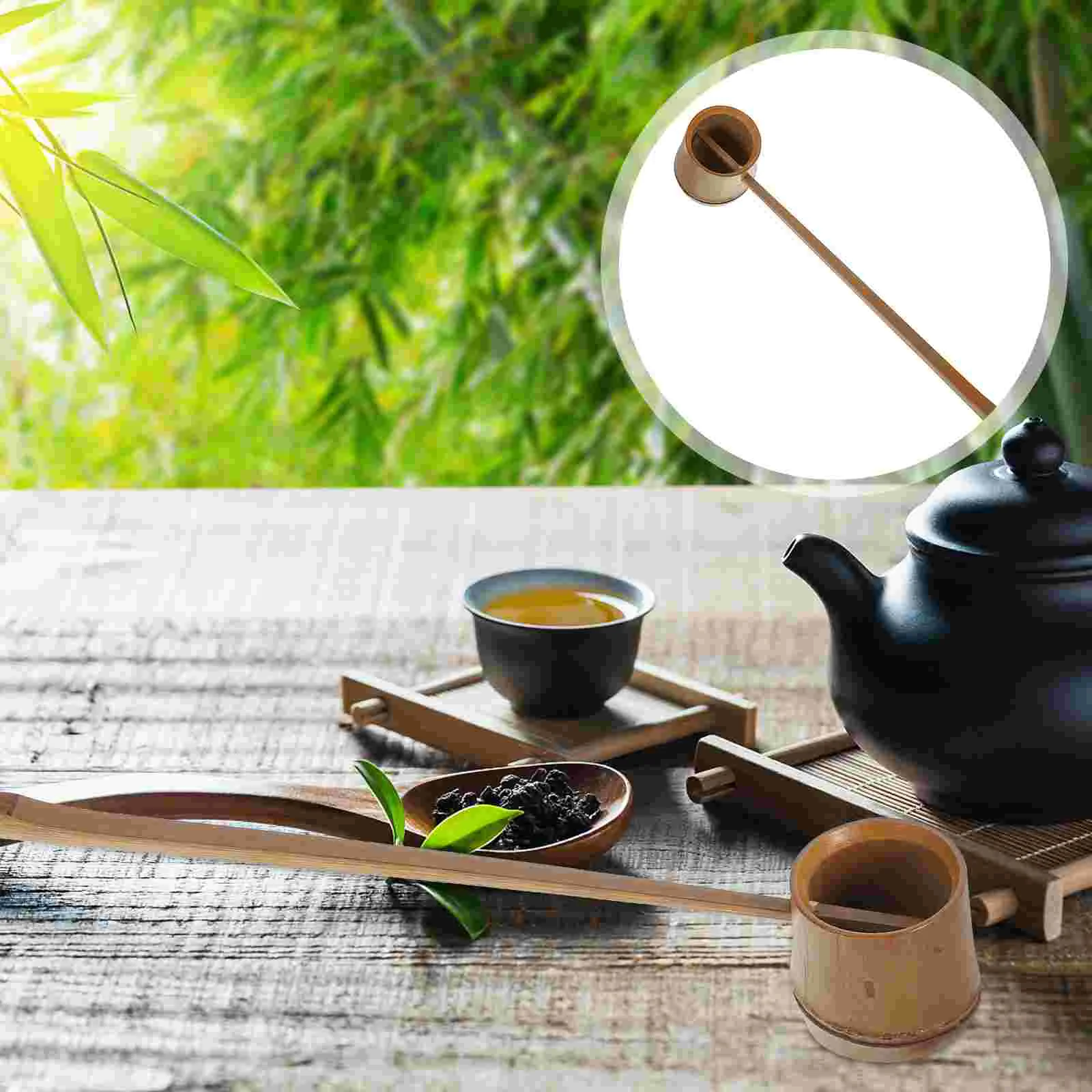 

Bamboo Water Spoon Laundry Powder Scoop Watering Ladle for Tea Ceremony Soup Spoons Bath Salt Kitchen Salts