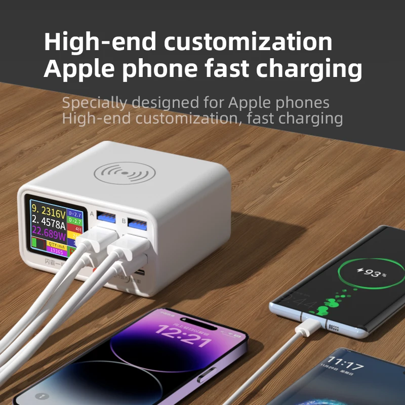 Multifunction 8port Charger for Mobile Phone with Short Circuit Repair Function Smart Wireless Fast Charging Tool For Phone iPad