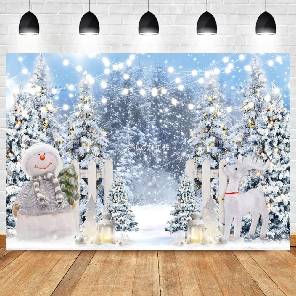 Foresta invernale Neve Sfondo natalizio Paesaggio naturale di montagna di pino Albero di Natale Ritratto di bambino Sfondo fotografico Studio fotografico