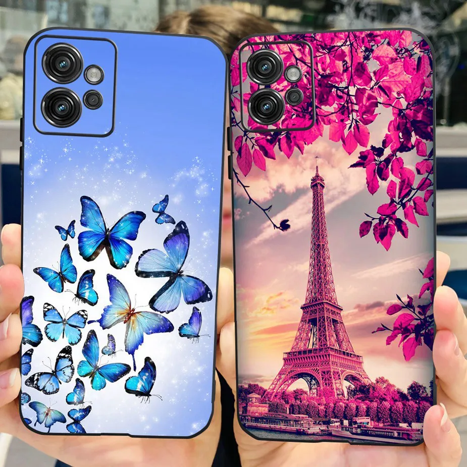 For Motorola Moto G32 Case Cute Cat Butterfly Soft Silicone Phone Case For Motorola Moto G32 G 32 MotoG32 Bags 6.5\'\' Coque Funda