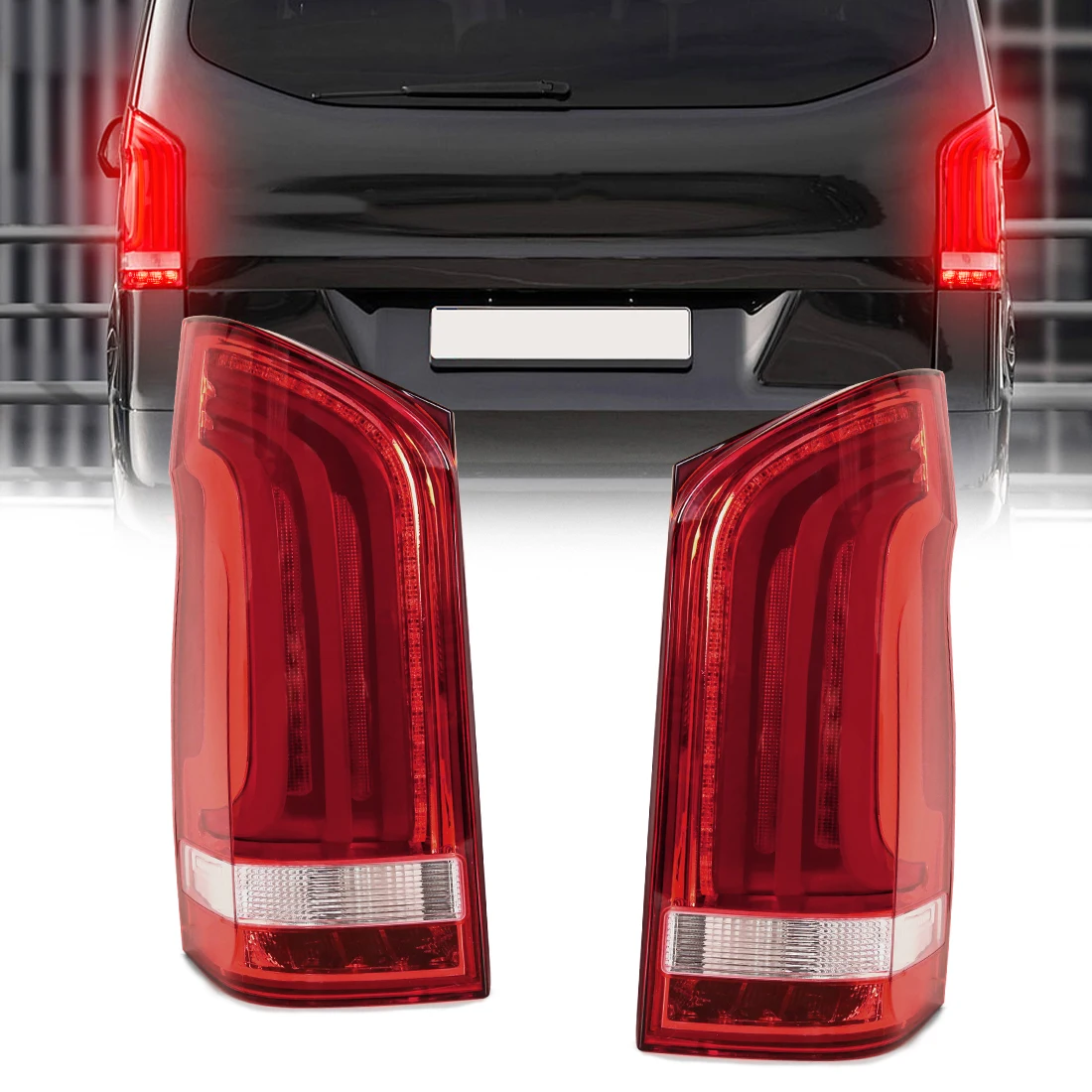 For Benz Vito W447 V-Class V220D V250 2014 2015 2016 2017 2018 2019 2020 4-Functions Car Tail Light Turn Signal Brake Lamp 12V