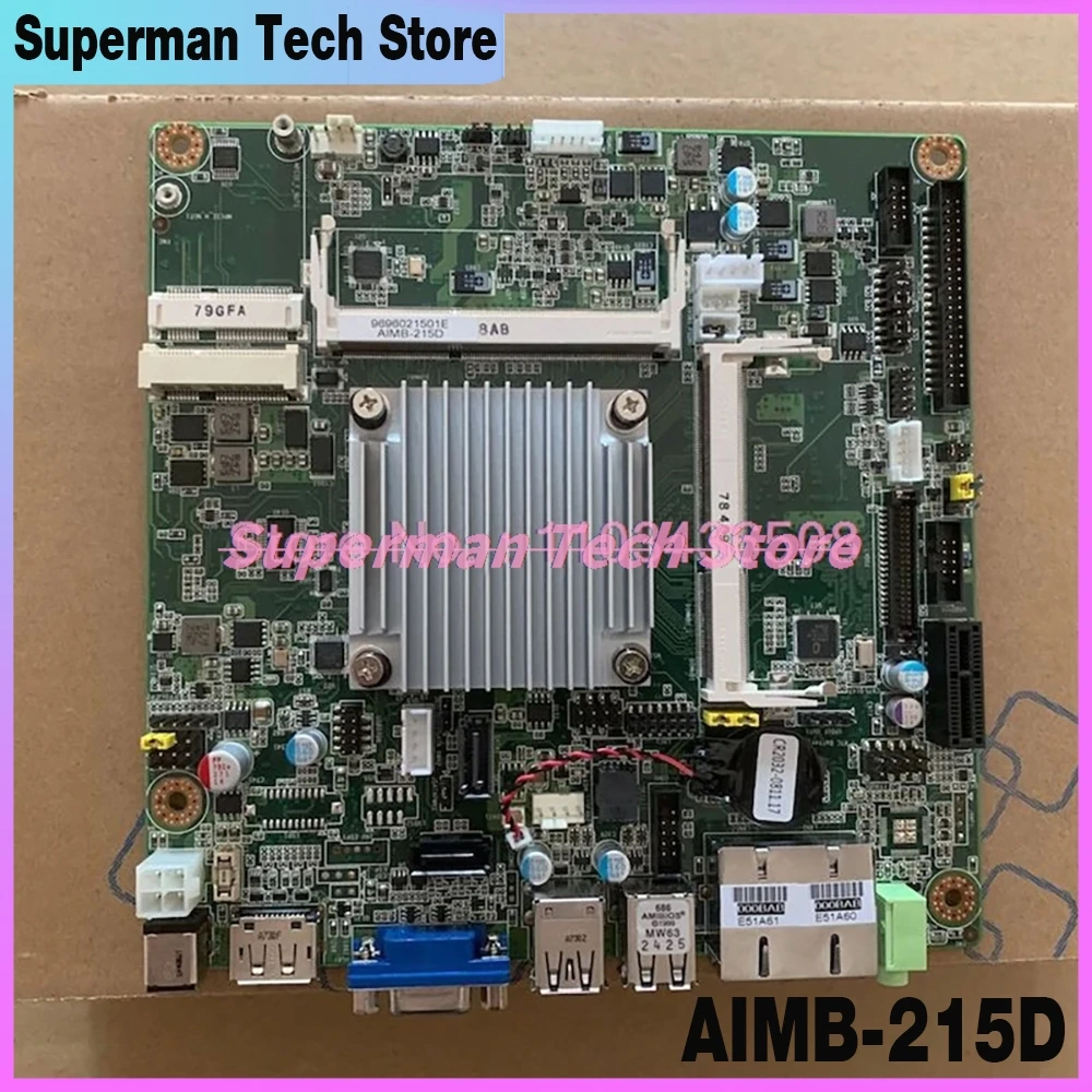 For Advantech Industrial Motherboard 4 Core J1900 Dual Network Port 6 Serial Port AIMB-215D AIMB-215D-S6B1E