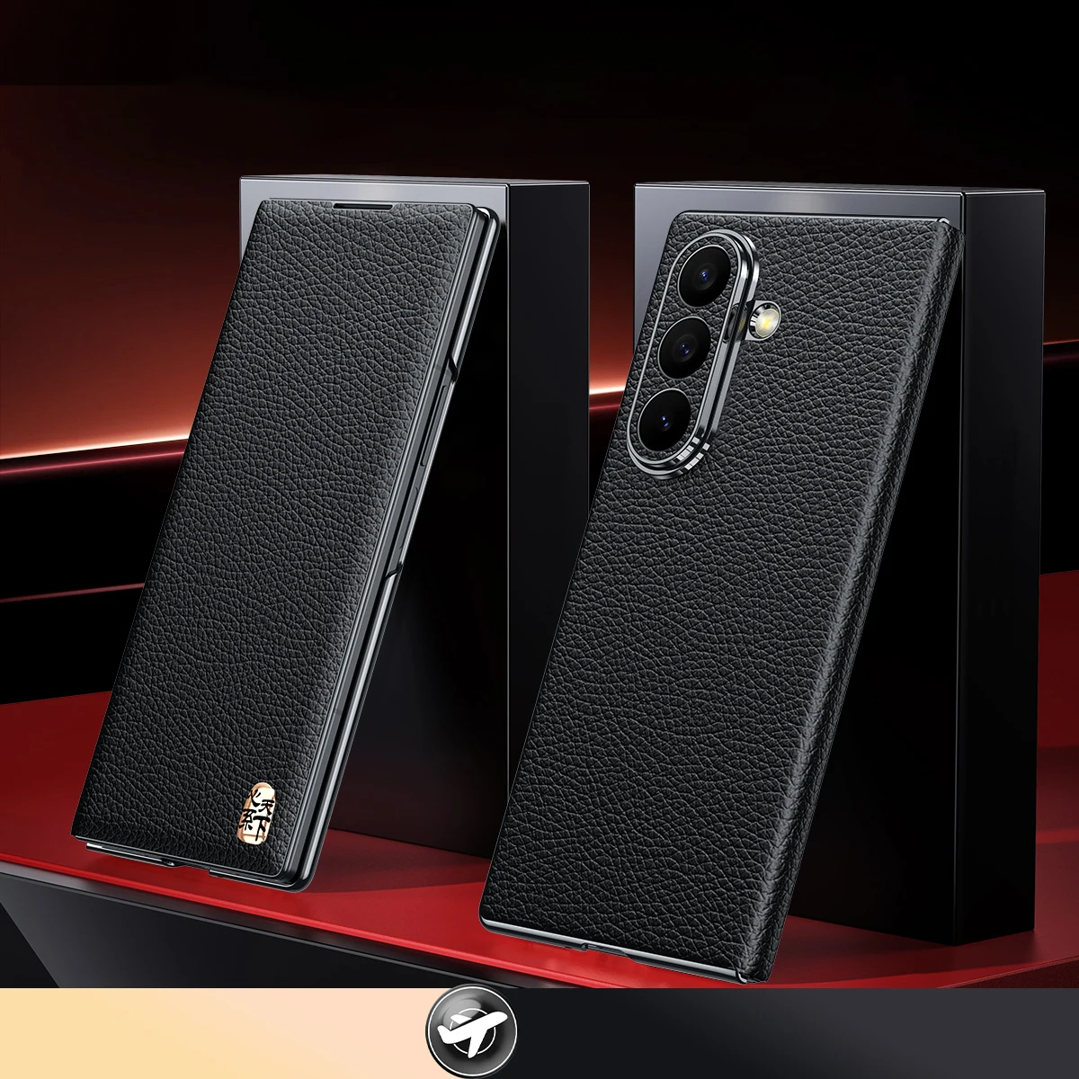 

Высококачественный деловой кожаный чехол для телефона с магнитной петлей для Samsung Z Fold 7, 6, 5, защитный чехол с магнитным беспроводным зарядным устройством