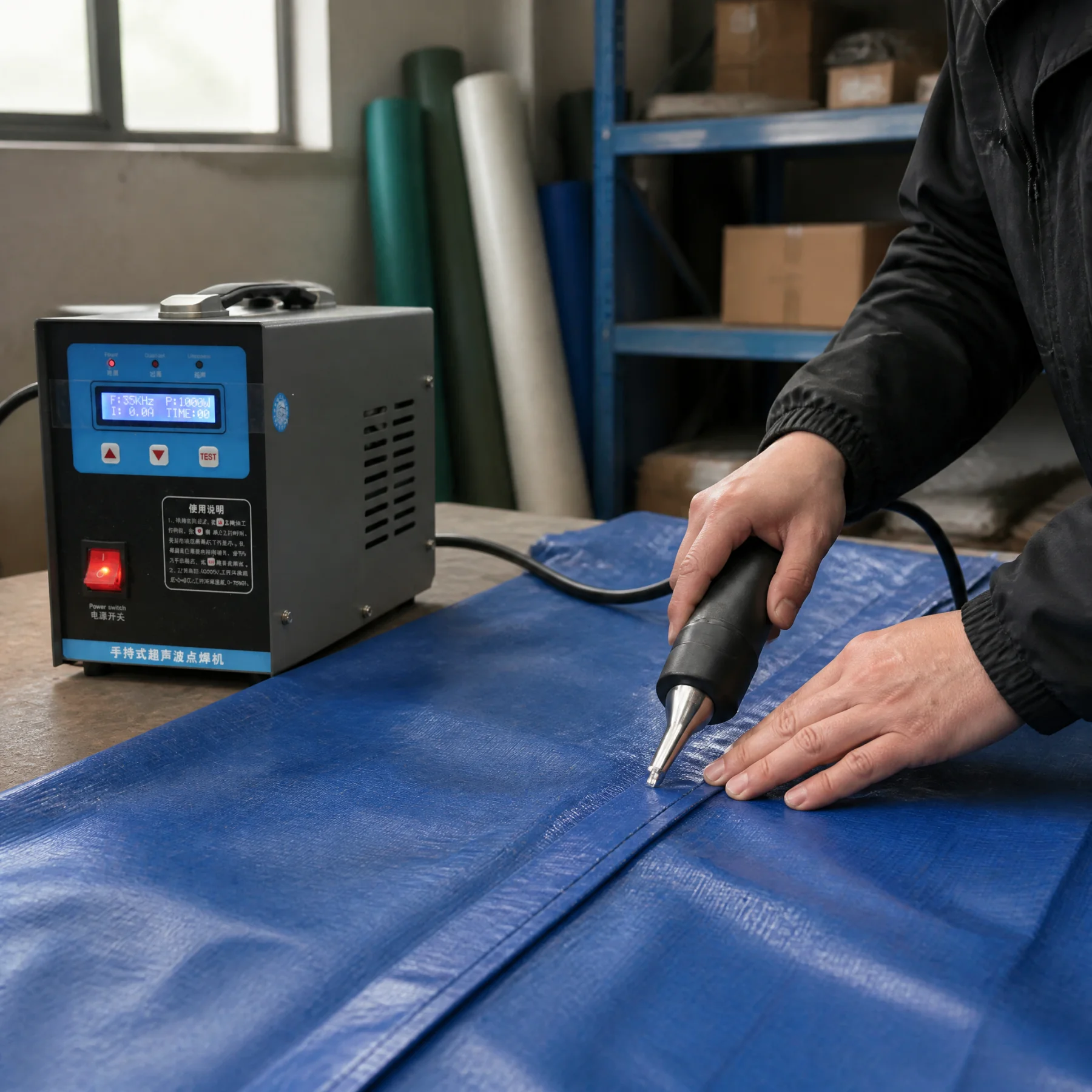 Image of 35kHz 1000W Handgehaltene Ultraschall-Versiegelungsmaschine für PP-Gewebesäcke zur Verpackung von Futtermitteln, Getreide und Düngemitteln 110V/220V