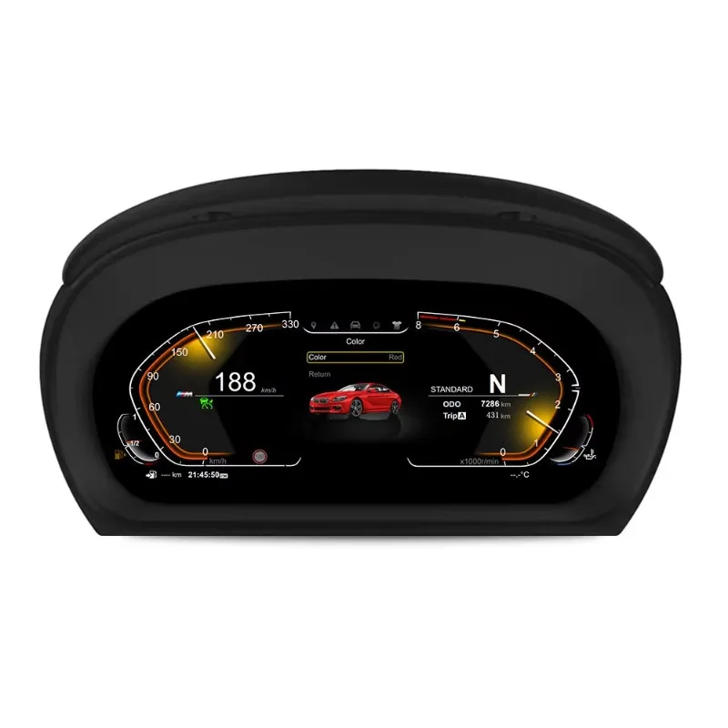 12.3-INCH Screen LCD Instrument Panel Dashboard Speedometer Digital Cluster for  X5 X6 E70 E71 2006-2013