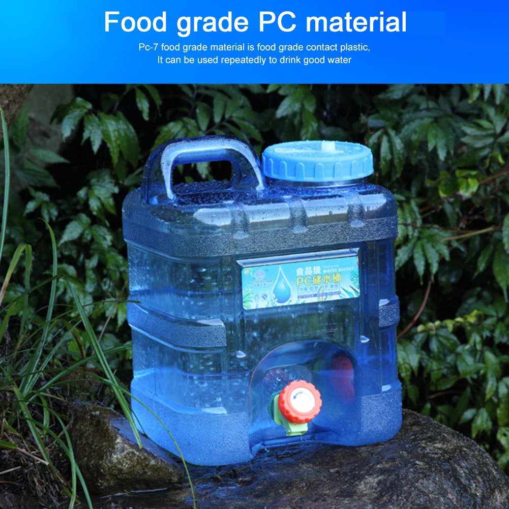 Portable 7.5/10/15L Water Container with Faucet Self-Driving Tour Leakproof Camping Water Bucket Tank for Picnic Hiking ﻿ image 4