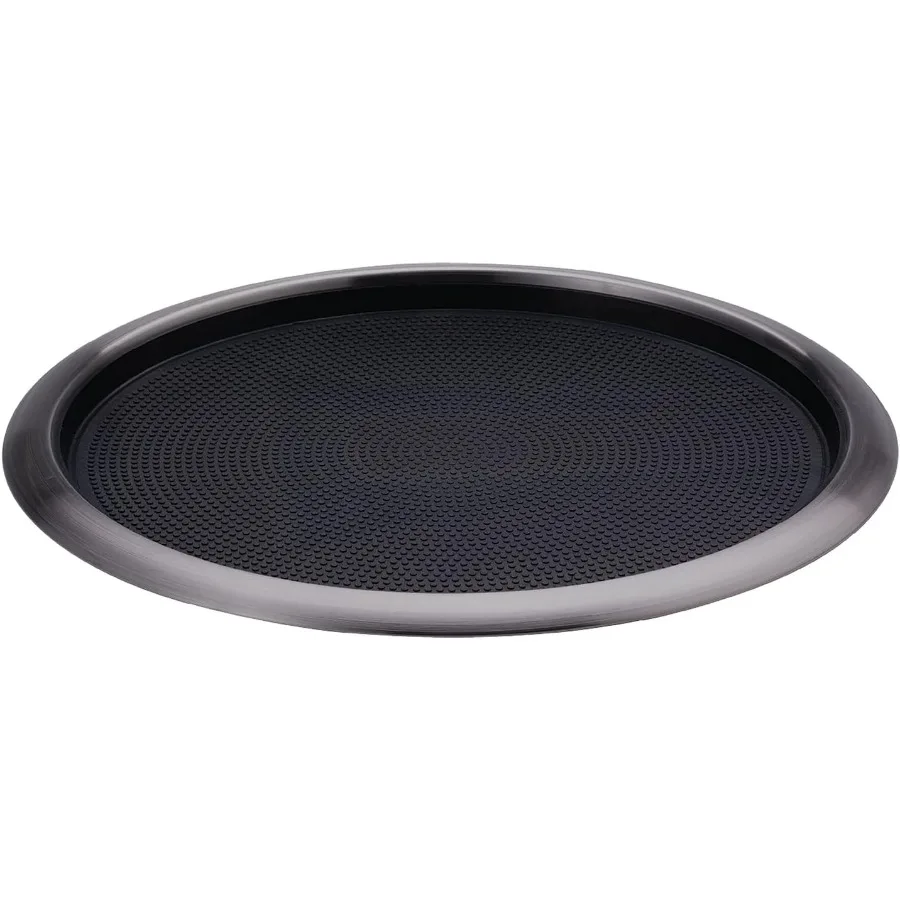 

Tray with Removable Insert, 14" Round, Stainless Steel, Dark Tungsten