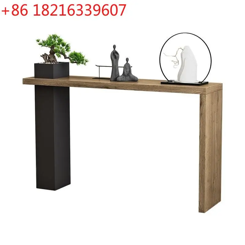 YAO new Chinese-style solid wood entry living room entrance cabinet Zen table against the wall strip case end view table