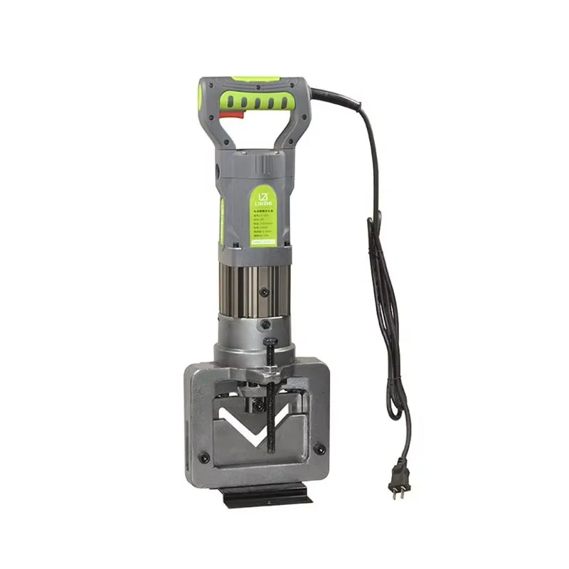 

LZ-22 20T Hydraulic Punching Machine 50mm Throat Depth 1800W AC 110V 4-6# Angle Iron 3-8mm Thickness Aluminum Plates
