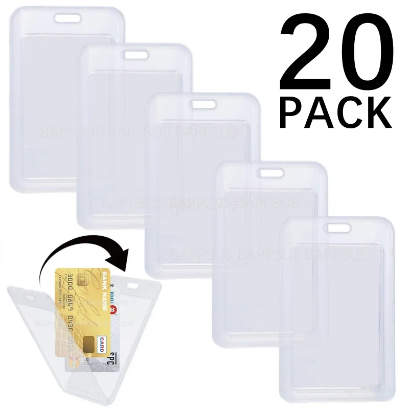 Transparent Card Cover Women Men Student Bus Card Badge Holder Business Bank ID Credit Cards School Supplies WaterProof Shell