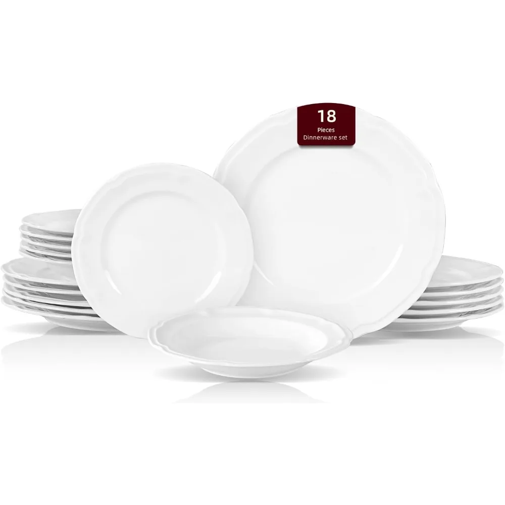 

HomeVss, New Bone China Embossed French Countryside 18pc Dinnerware Set