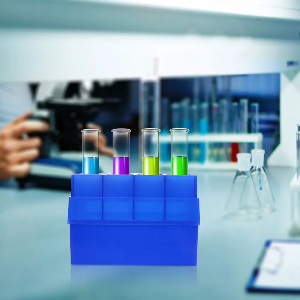 

2Pcs Test Tube Display Box Reusable Centrifuge Holder Lightweight Lab Organizer Test Tubes Box Tubes Boxes Sampling Tube Holder