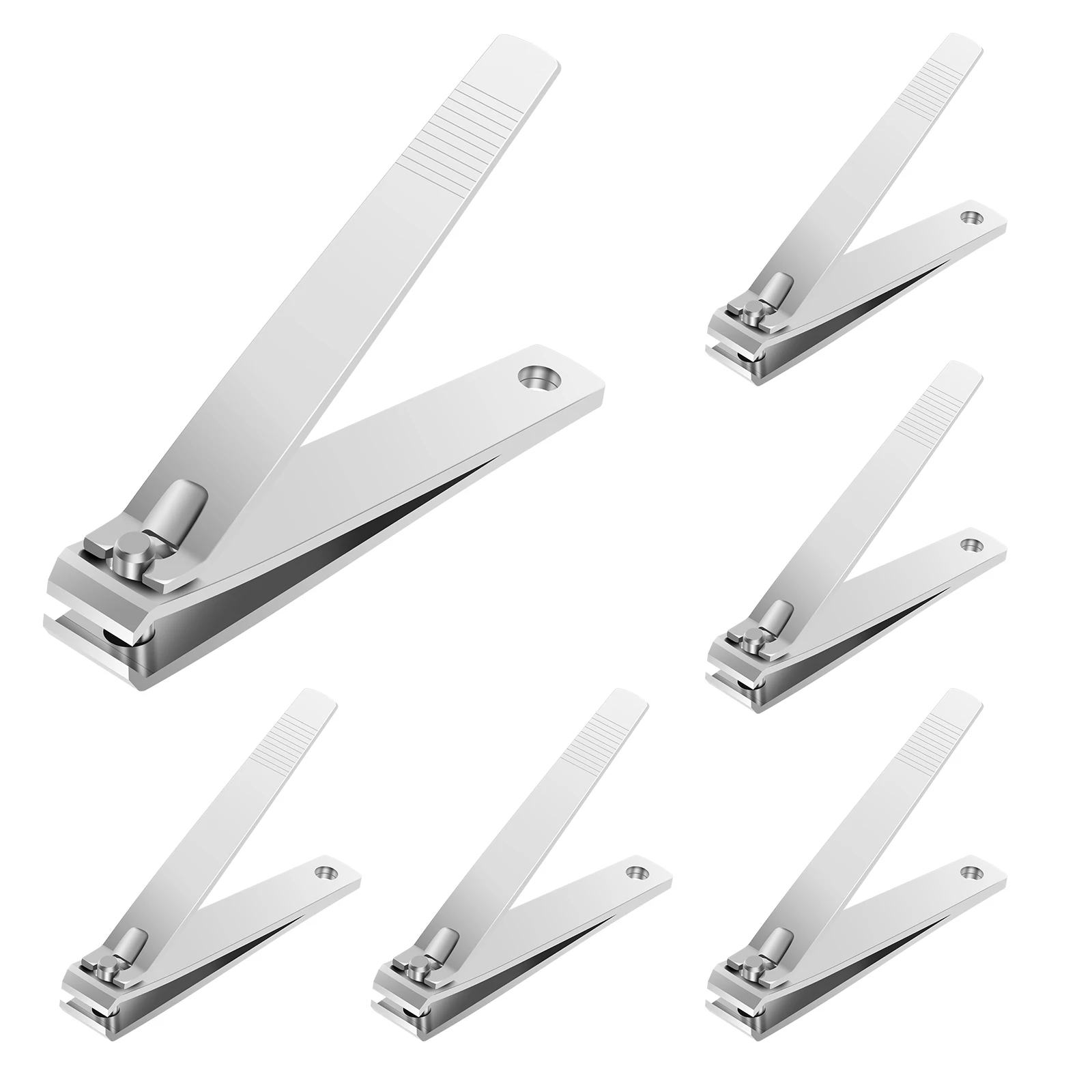 

1/6Pcs Nail Clipper Stainless Steel Toenails Clippers Nail Cutter Portable Nail Clipper for Men Women Thick Nail Beauty Tools