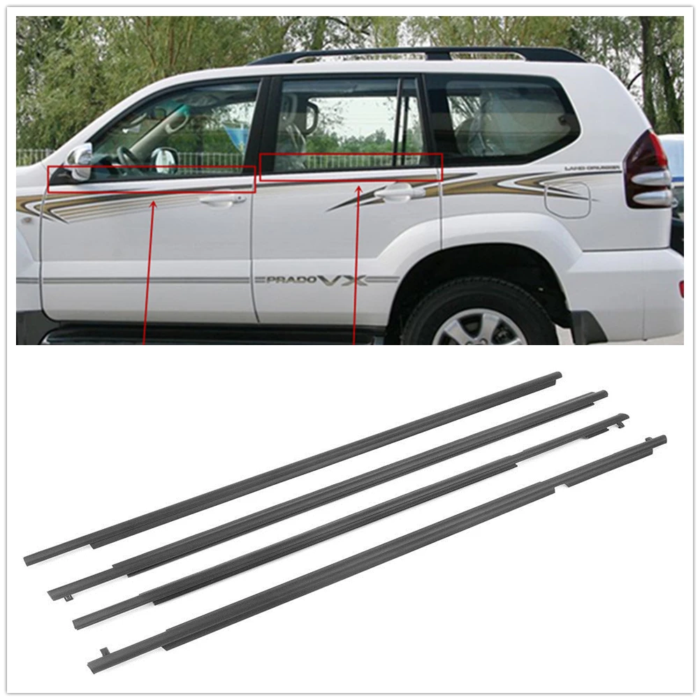 

For Toyota Prado GDJ150 GRJ150 KDJ150 LJ150 2010-2018 Car Exterior Window Door Sealing Strip Weatherstrip Trim Glass Seal Gasket