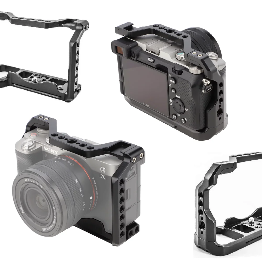 

Защитная рамка-кейдж A7C для камеры Sony Alpha 7C a7C, кронштейн для крепления из алюминиевого сплава, аксессуары для видеосъемки