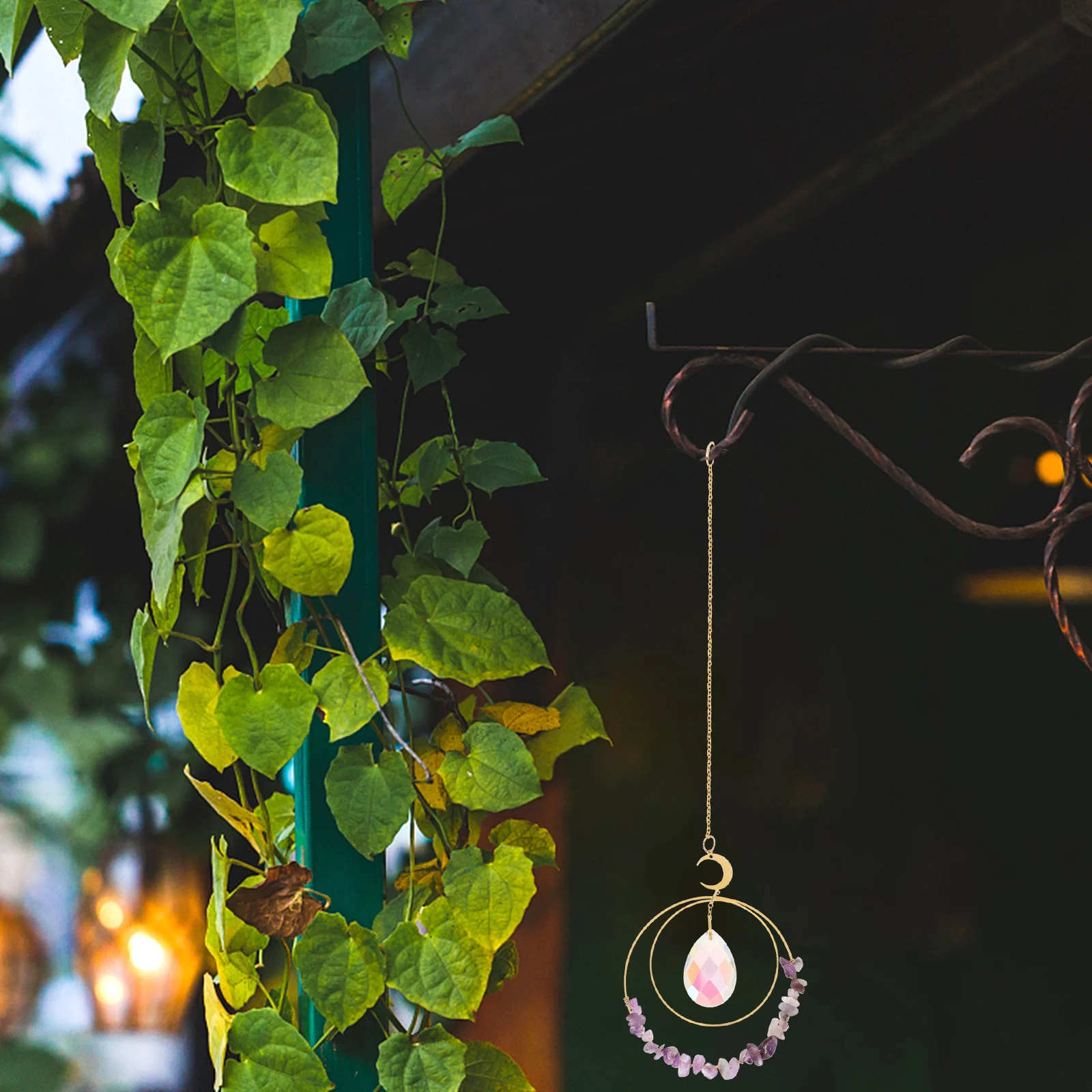 

Crystal Sun Catcher Wind Chime Hanging Prism Decor Garden Windows Home Balcony Colorful Refracting Ornament Sun Catchers Decor