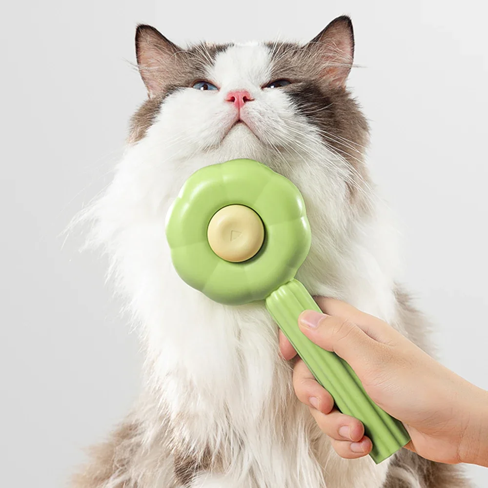 Sunflower Cat Brush Cute Comb for Cats Kitten Dogs Lose Hair Romover Avoid Hairball Accessories Pet Products Items Supplies