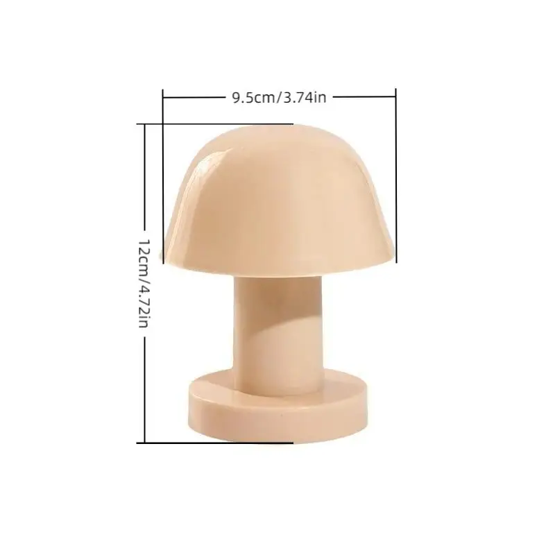 Soft Glow Mushroom LED Light Portable Battery Powered Night Lamp for Kids Bedroom Coffee Bar Home Decor Gift