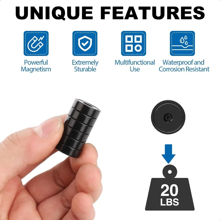 Imanes con Tornillos y Hojas de Hierro