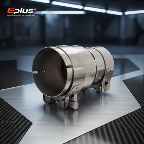 EPLUS Universal Stainless Steel Pipe Straight Adapter Reducer Joint Motorcycle Car Exhaust Pipe No-Weld Installation Connector