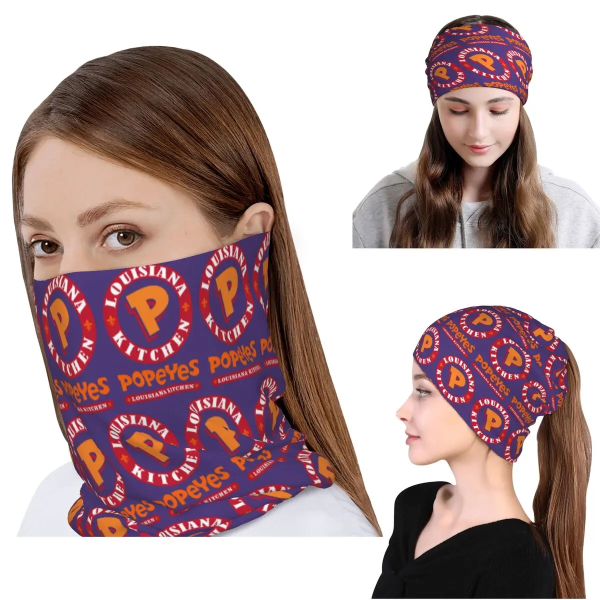 Popeyes Popeyes Louisiana Kitchen Logo Bandana Neck Gaiter Wrap Scarf Multifunction Balaclava Beanies Hat Unisex Adult Breathable - Aliexpress Deal