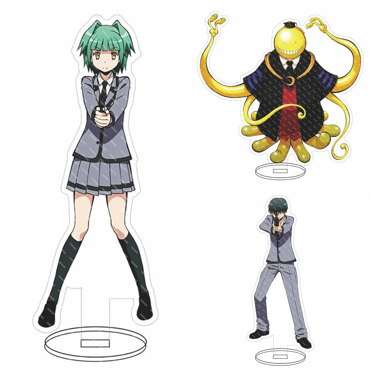 Hot Anime Assassination Classroom Acrylic Stand Model Figure Cosplay Plate Holder Topper Fans Christmas Desk Decor Plate Gift