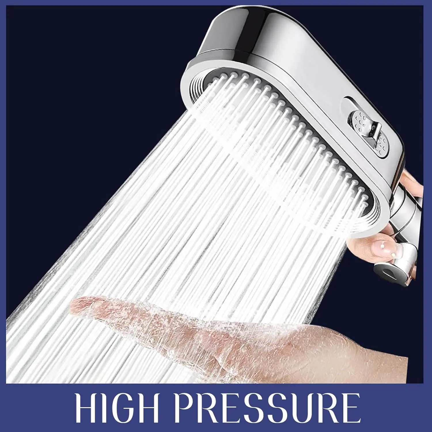 

Handheld Flexible Bath Shower Head 3 Modes Powerful Shower Head Anti-clogging and Easy To Clean Anti Anti-limescale Shower Head