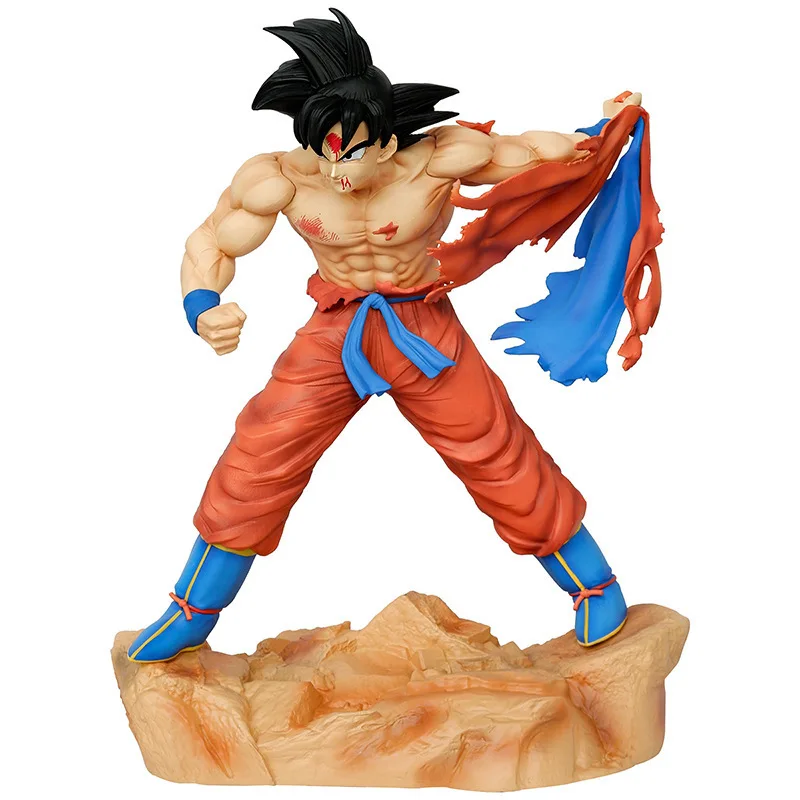 

33cm Cartoon Debut Series Real Tear Off Battle Goku Handmade Model Statue Ornament Boys' Holiday Gifts
