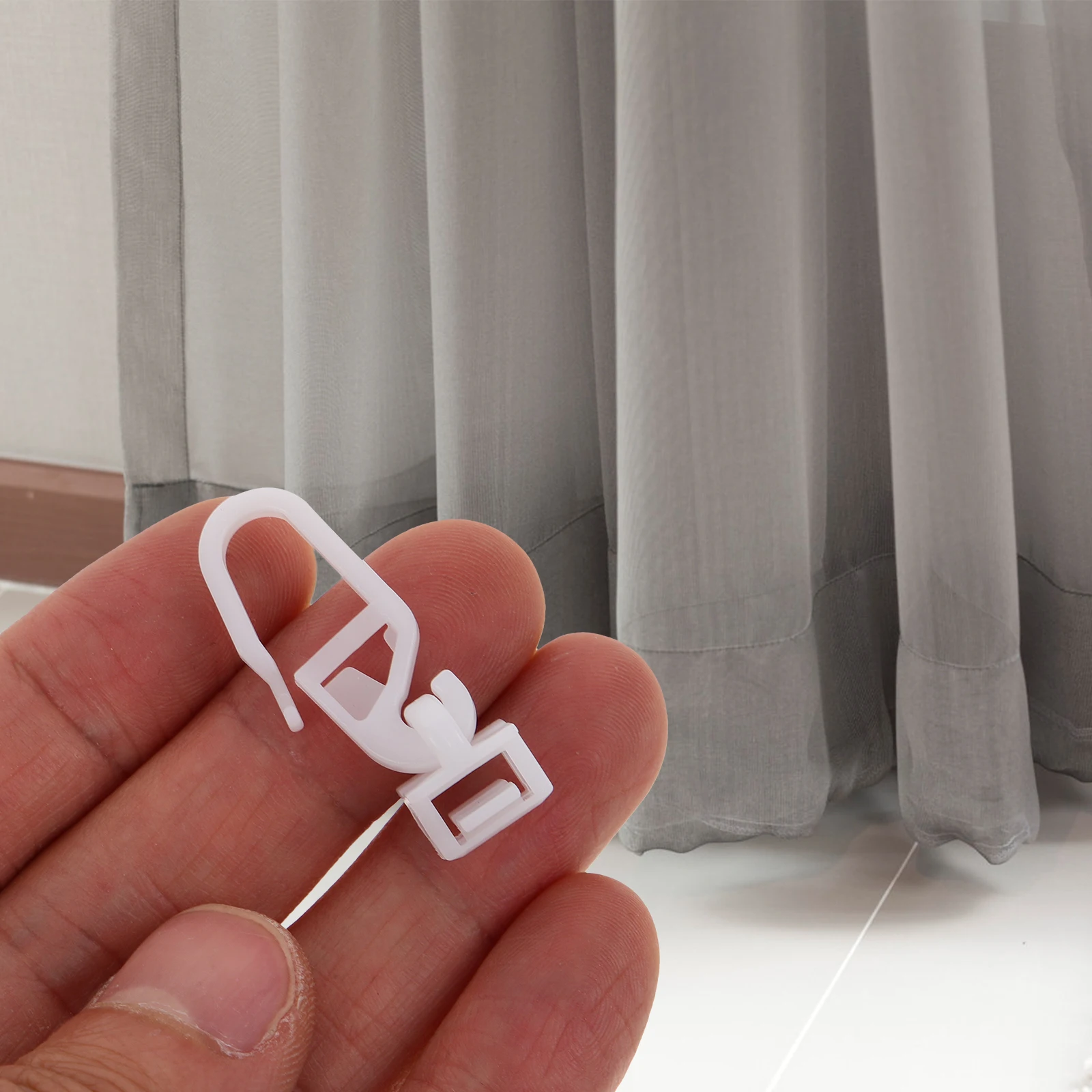 

36 Pcs Curtain Pulley Hooks Plastic Shower Canopy Replacement Gazebo Drapery Bathroom Track Accessories Lightweight