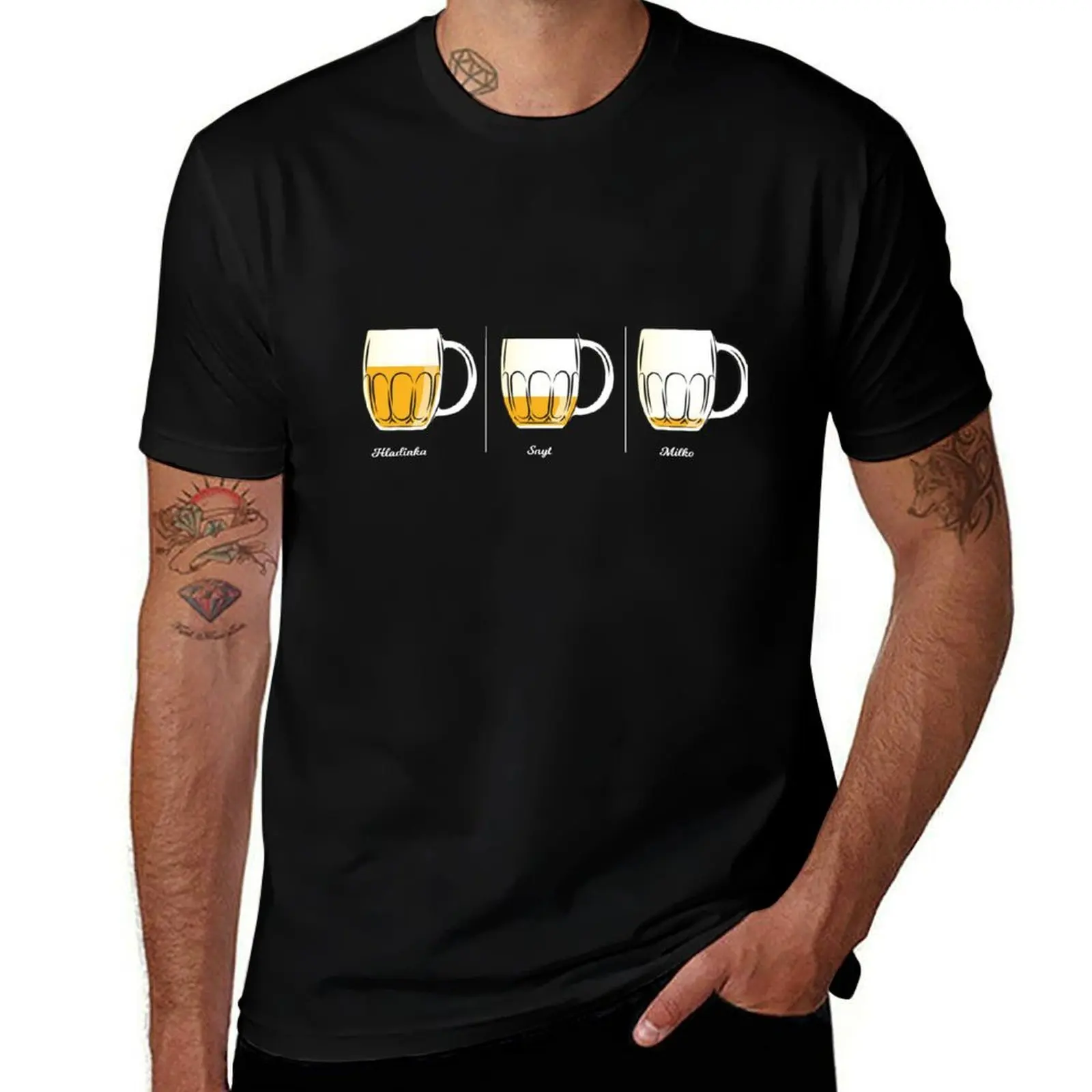 

Classic Czech Beer Pours T-Shirt tops shirts graphic tees essential t shirt t shirt men 100℅ cotton