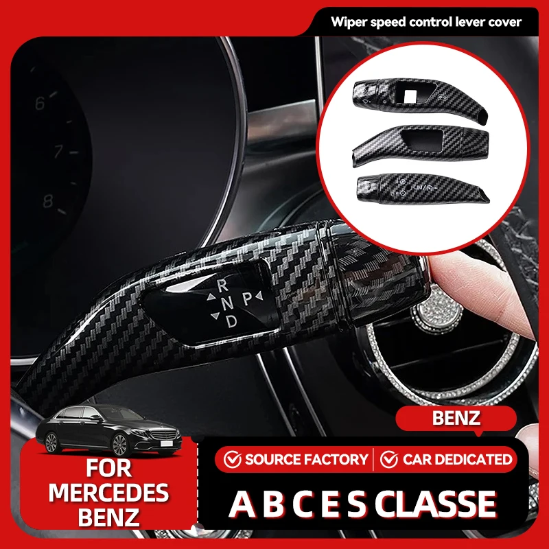 

Interior Stickers Car Windshield Wiper Gear Lever Cruise Cover Trim Frame For Mercedes Benz W212 W205 X253 A B C E S GLC GLA CLA