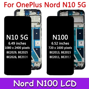 W 100% przetestowany dla OnePlus Nord N10 5G BE2029 Wyświetlacz LCD Panel dotykowy Digitizer Zamiennik dla Oneplus Nord N100 BE2013 LCD