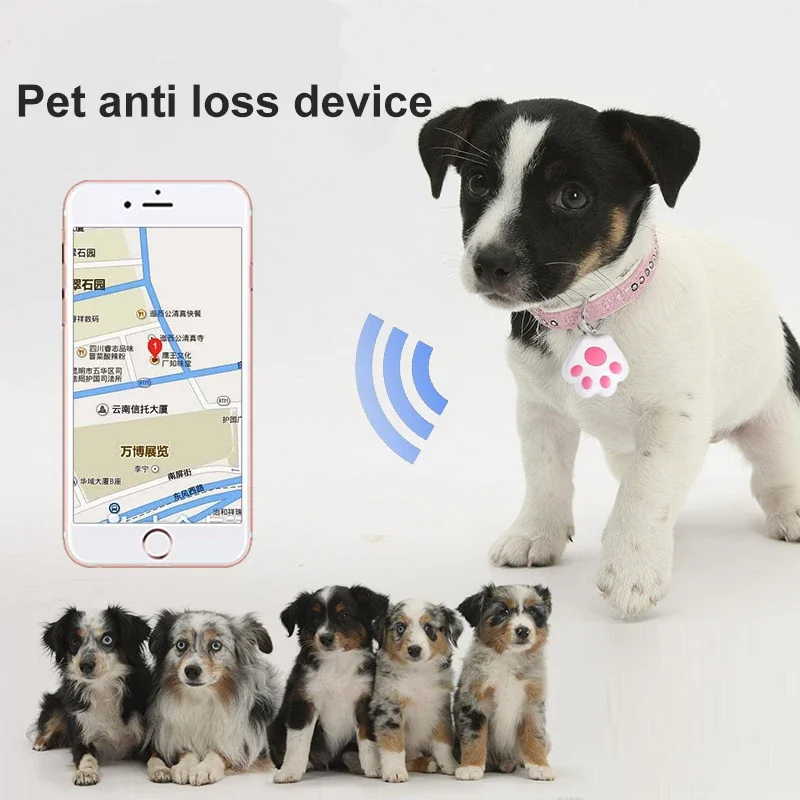 1PCS Smart High Quality GPS Tracker Mini Bluetooth Anti-Lost Device Locator Tracer For Pet Dog Cat Dog GPS Tracker Accessories