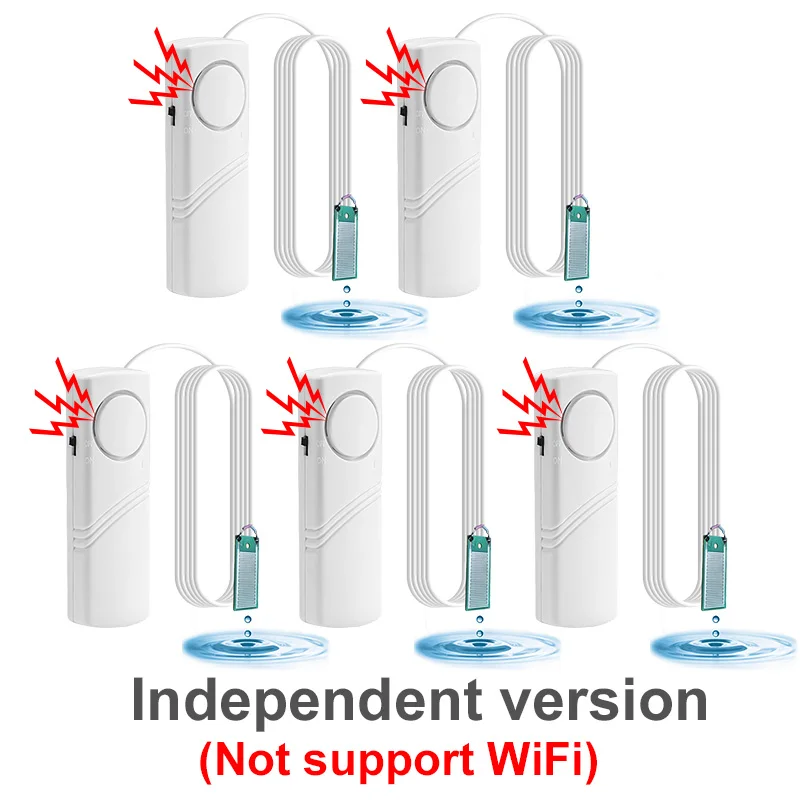 

Independent Water Leakage Detector Smart Home Overflow Sensor Kitchen Security Sound Alarm Suitable For Bathroom