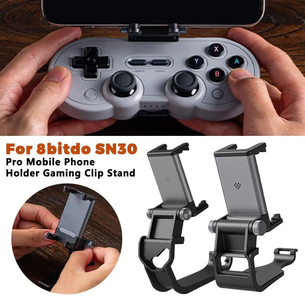 Adjustable Anti - Drop Aluminum Alloy Handle Stand - Dedicated for 8BitDo SN30 Pro Game Controller Grip Mount